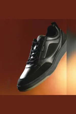 JACK & JONES Black PU Casual Sneakers