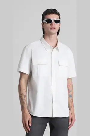JACK & JONES Off-White Oversized Short Sleeves Shirt