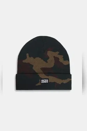 JACK & JONES Brown Camo Print Beanie