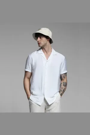 JACK & JONES White Viscose Comfort Fit Shirt