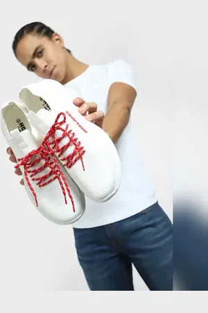 JACK & JONES White Mesh Slip On Sneakers