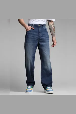 JACK & JONES Dark Blue High Rise Dario Loose Fit Jeans