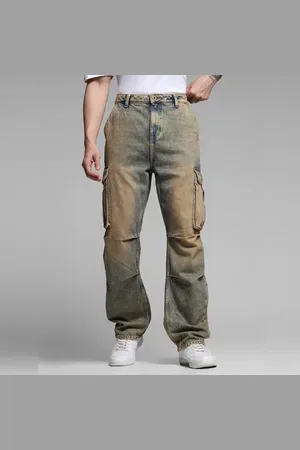 JACK & JONES Blue Heavily Washed Dario Loose Fit Jeans