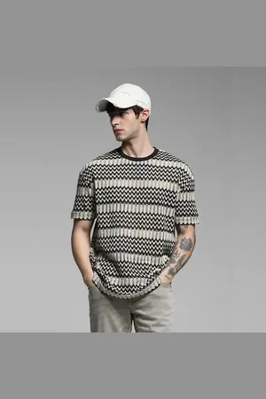 JACK & JONES Black Colourblocked Boxy Fit T-shirt