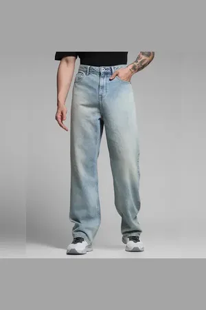 JACK & JONES Light Blue High Rise Dario Loose Fit Jeans