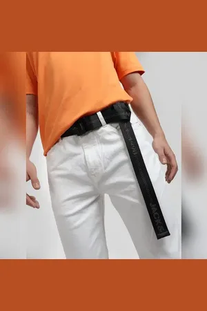 JACK & JONES Black Logo Tape Detail Belt