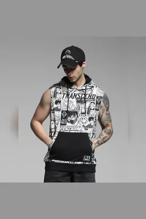 JACK & JONES SmileyWorld White Printed Hooded Vest