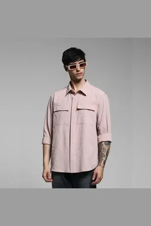 JACK & JONES Pink Oversized Full Sleeves Shirt