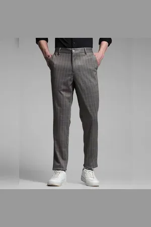 JACK & JONES Brown Check Print Slim Fit Pants