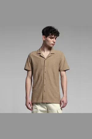 JACK & JONES Brown Knitted Short Sleeves Shirt