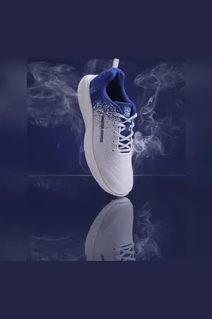 JACK & JONES White Gradient Lace-Up Sneakers