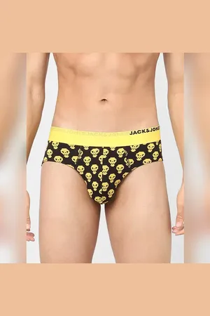 JACK & JONES Black Skull Print Briefs