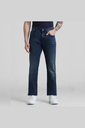 JACK & JONES Dark Blue Mid Rise Clark Regular Fit Jeans