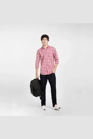 JACK & JONES Red Check Full Sleeves Shirt