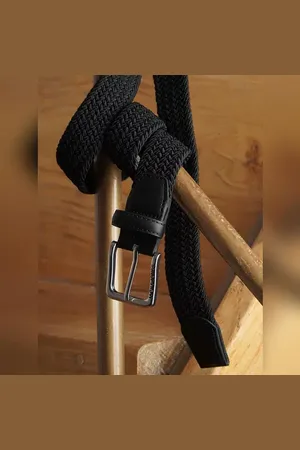 JACK & JONES Black Woven Braided Belt