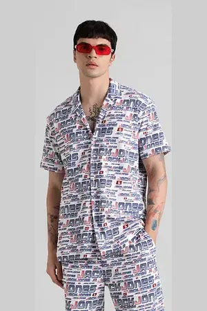 JACK & JONES URBAN RACERS by JACK&JONES WHITE PRINTED SHIRT