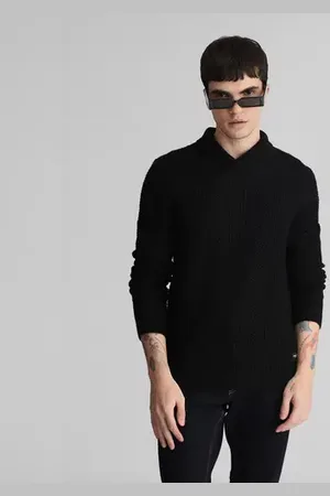 JACK & JONES Black Knitted Sweater