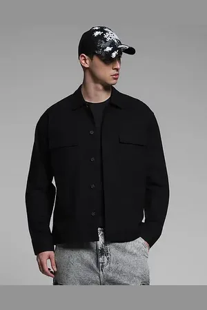 JACK & JONES Black Cotton Overshirt