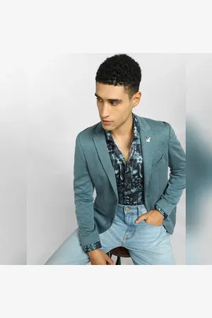 JACK & JONES Blue All Over Print Full Sleeves Shirt