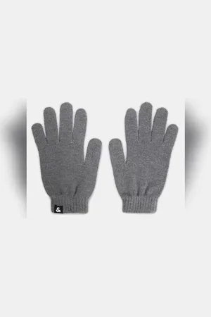 JACK & JONES Grey Knitted Gloves