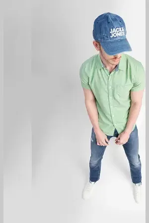 JACK & JONES Green Short Sleeves Shirt