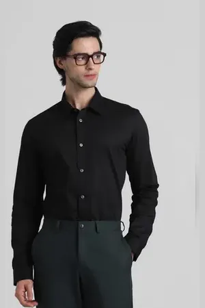 JACK & JONES Black Formal Full Sleeves Shirt