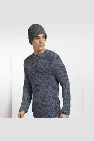 JACK & JONES Dark Blue Textured Pullover