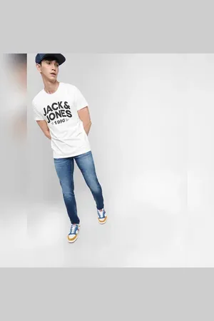 JACK & JONES Dark Blue Low Rise Glenn Slim Fit Jeans