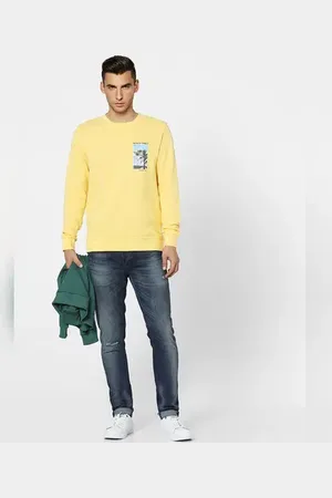 JACK & JONES Yellow Graphic Print Sweatshirt