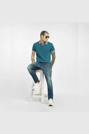 JACK & JONES Green Polo Neck T-shirt