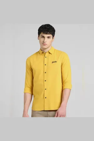 JACK & JONES Mustard Full Sleeves Shirt