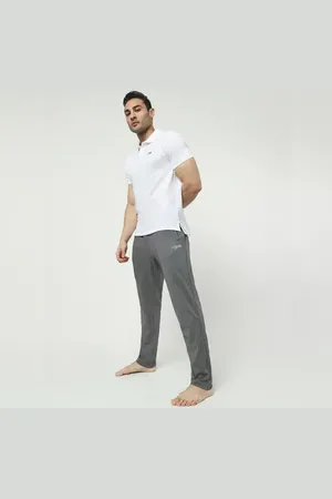 JACK & JONES Grey Mid Rise Logo Print Trackpants