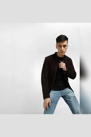 JACK & JONES Brown Leather Jacket