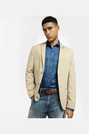 JACK & JONES Blue Abstract Print Full Sleeves Shirt
