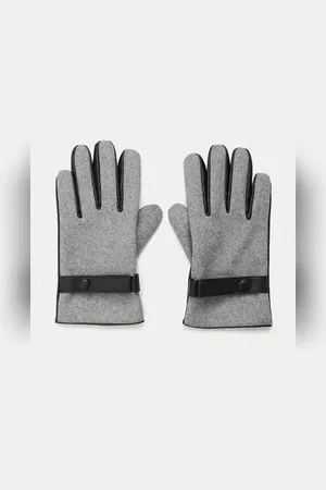 JACK & JONES Grey Plain Coloured Gloves