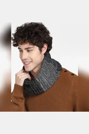 JACK & JONES Black Knit Tube Scarf