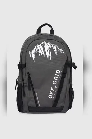 JACK & JONES Grey Text Print Backpack