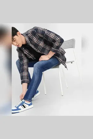JACK & JONES Dark Blue Low Rise Glenn Slim Fit Jeans
