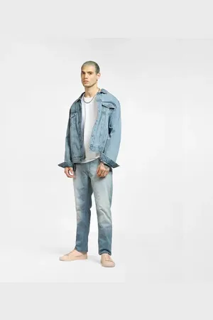 JACK & JONES Light Blue Low Rise Washed Slim Jeans
