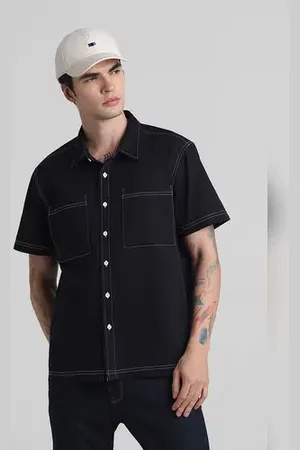 JACK & JONES Black Oversized Short Sleeves Shirt