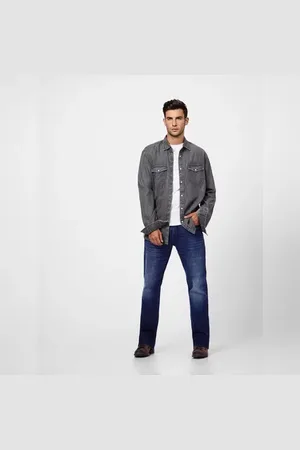 JACK & JONES Dark Blue High Rise Bootcut Jeans