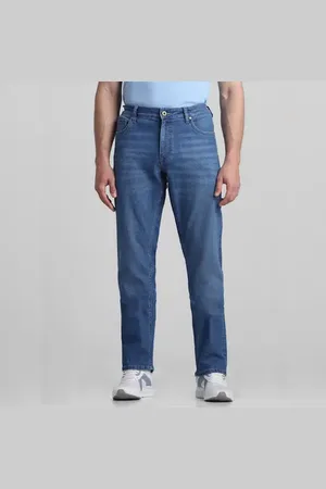 JACK & JONES Light Blue Mid Rise Clark Regular Fit Jeans