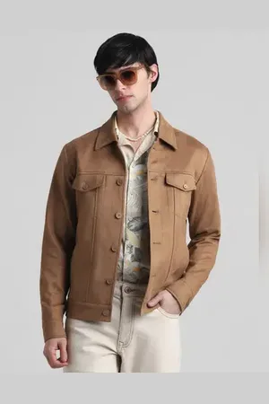 JACK & JONES Brown Regular Fit Suede Jacket