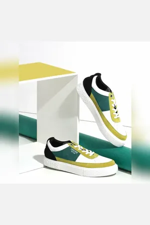 JACK & JONES White Colourblocked Leather Sneakers