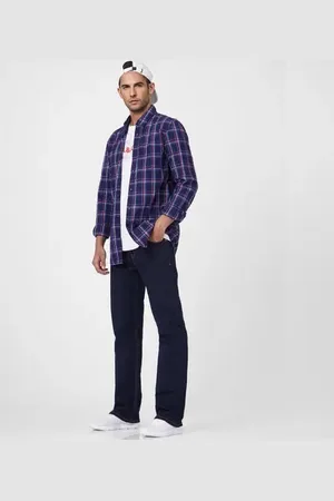 JACK & JONES Dark Blue High Rise Bootcut Jeans