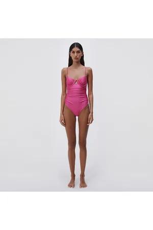 Jonathan Simkhai Christina Strappy Romper Coverup in Pink