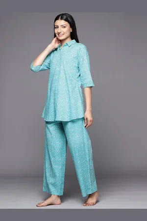 Latest designer Brown Top and Pajamas Night Wear Set for Girls – Stilento
