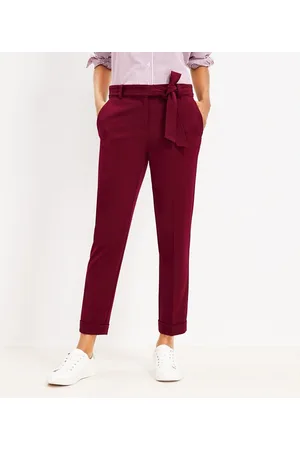 HDE Yoga Dress Pants for Women Straight Leg Pull On Pants with 8 Pockets  Burgundy - M Long - Walmart.com