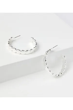 NLAGER 1 Pair Hoop Earrings Stainless Steel Geometric Elegant Polished  Silver Color Metal Circle Earrings Fashion Jewelry - Walmart.com
