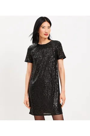 Petite Shimmer Paisley Velvet Trim Swing Dress